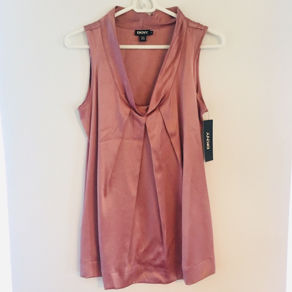 DKNY Silk Sleeveless Top with pockets!